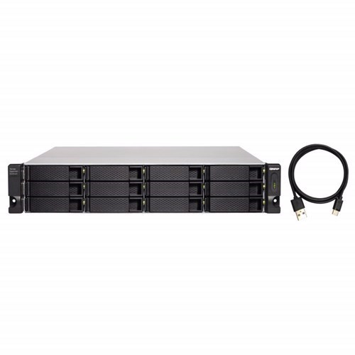 Qnap 12-Bay Sata Jbod Expansion Unit (No Disk) Usb-C(1),No Rail Kit, 3YR WTY