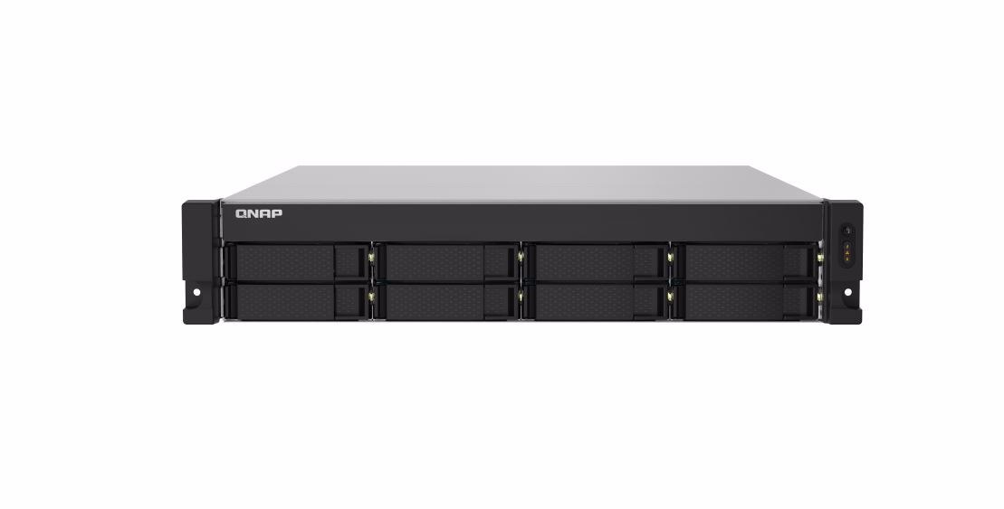 Qnap 8-Bay Nas (No Disk) Alpine QC 1.7GHz, 4GB, 2.5GbE(2), 10GbE SFP+(2), 2U, 2YR WTY