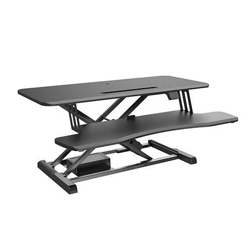 Brateck Electric Sit Stand Desk Converter With Keyboard Tray Deck (Standard Surface) Worksurface Up To 20KG