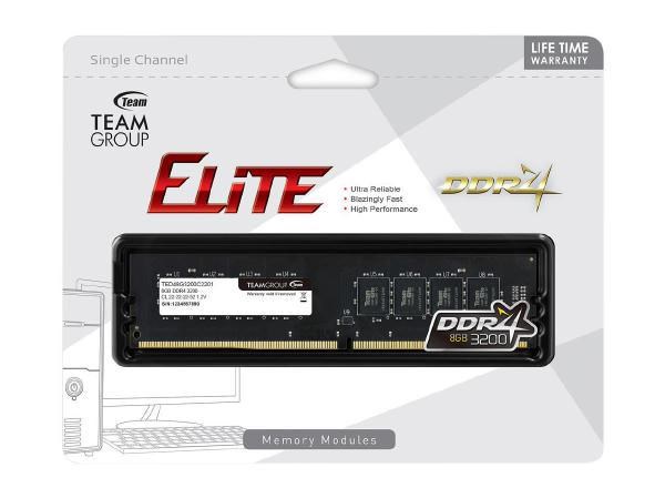 Team Elite 8GB 288-Pin DDR4 Sdram DDR4 3200 (PC4 25600) Desktop Memory Model Ted48g3200c2201