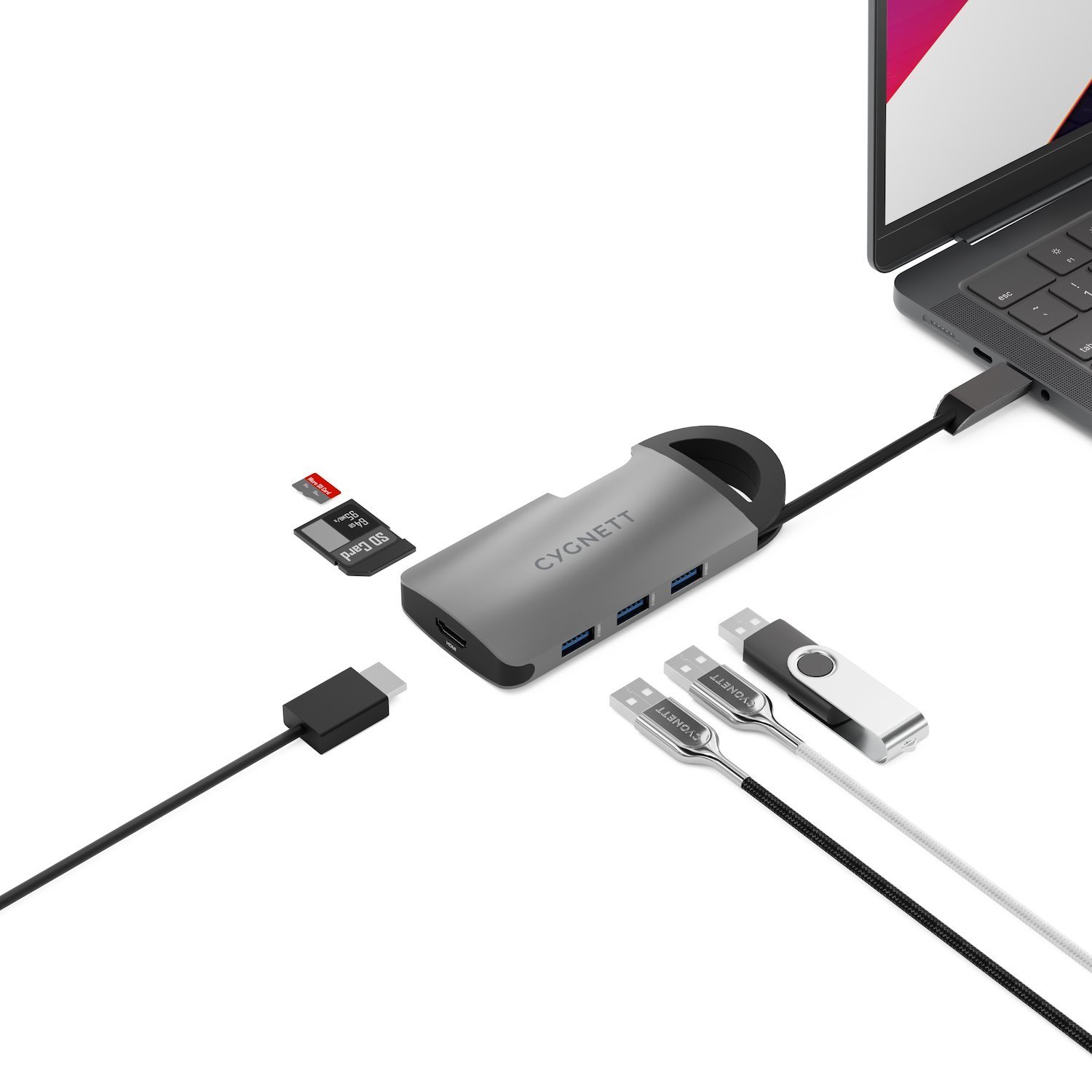 Cygnett Unite 7-In-1 Usb-C Hub - (Cy4550hubc7)