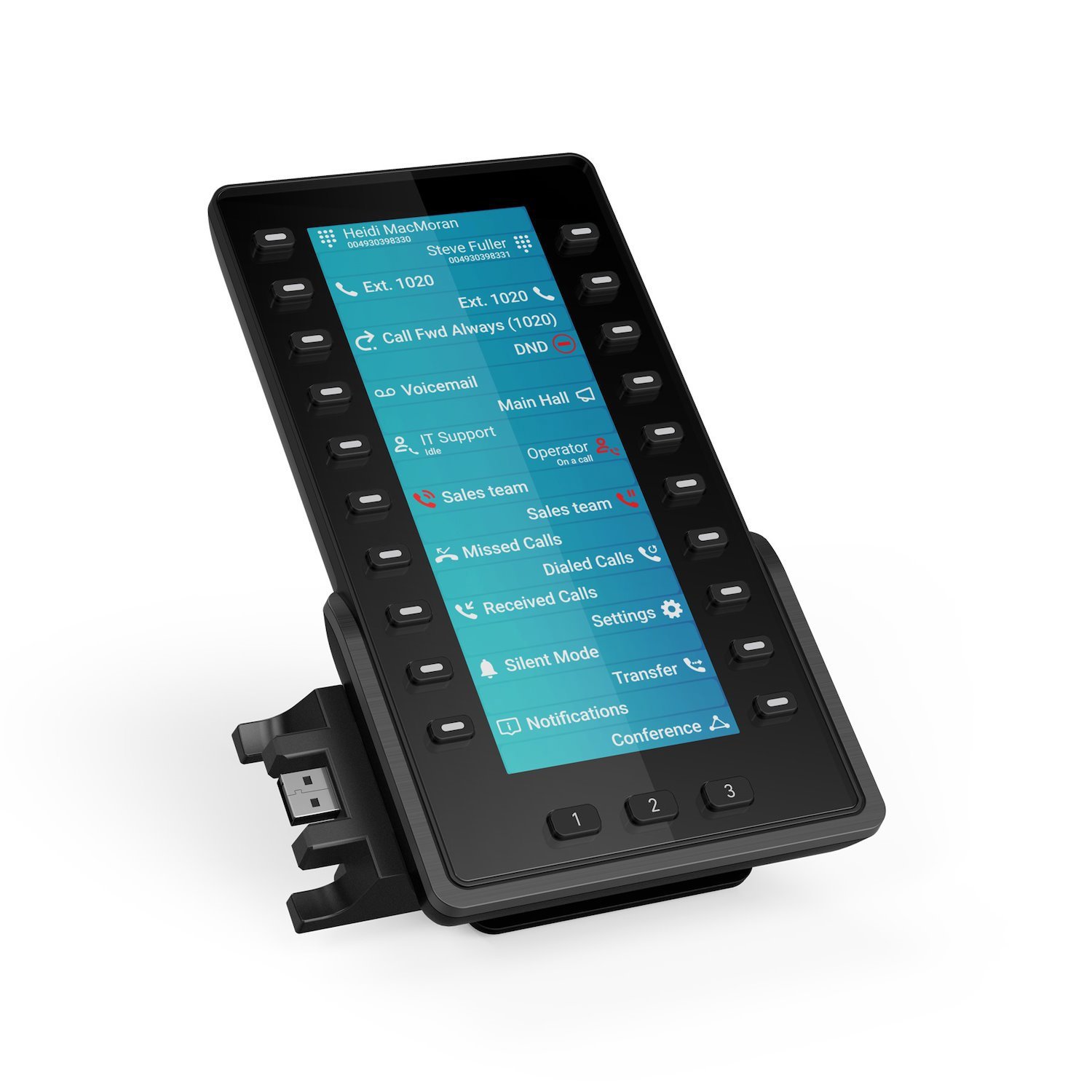 Snom D8C Expansion Module 6.8 Zoll (17.2 CM) TFT Colour Screen, Expansion Module With 60 Programmable Buttons On 3 Sides, Plug-And-Play