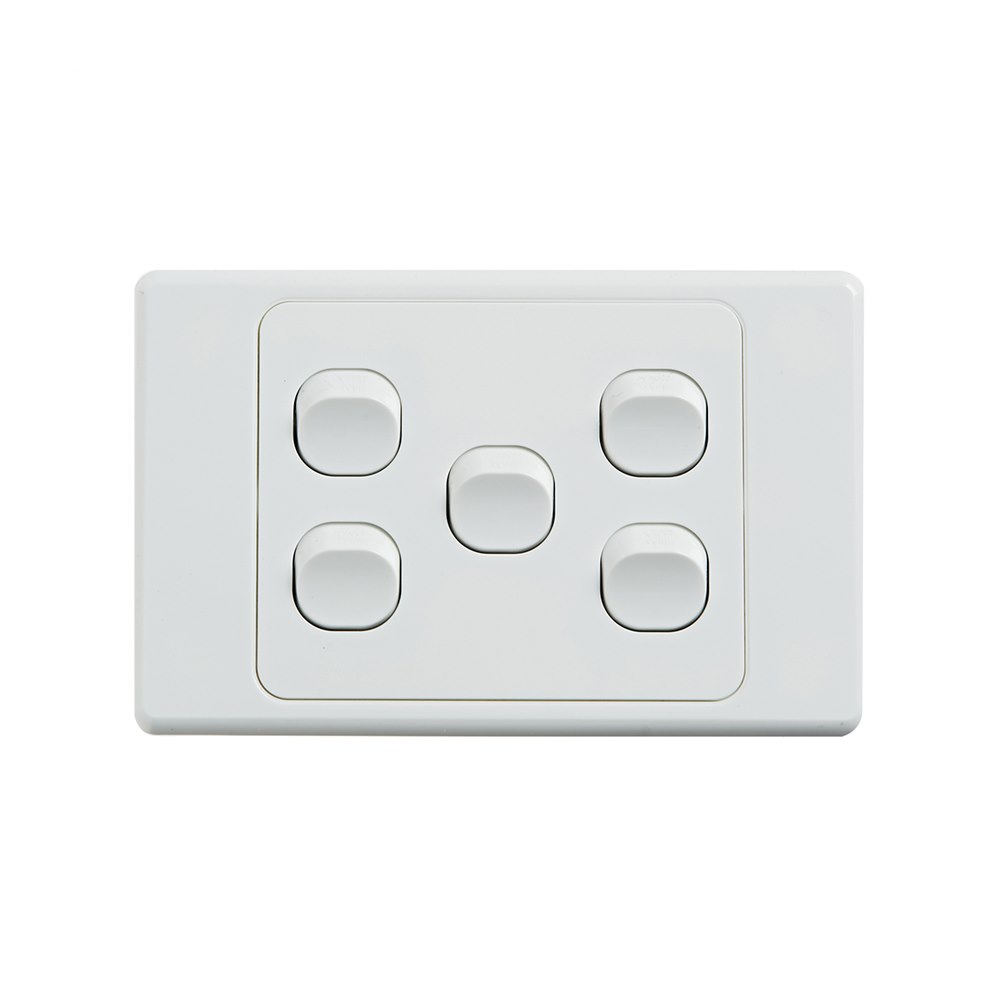 4Cabling 4C | Ultima 5 Gang Switch 250V 16Ax - Horizontal
