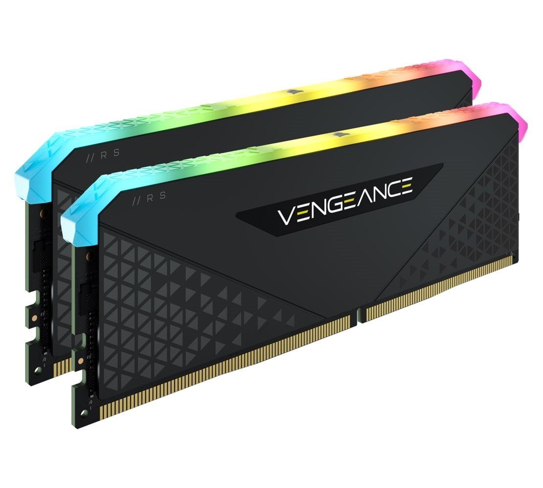 Corsair (LS)Corsair Vengeance RGB RS 16GB (2X8GB) DDR4 3600MHz C18 18-22-22-42 Black Heatspreader Desktop Gaming Memory