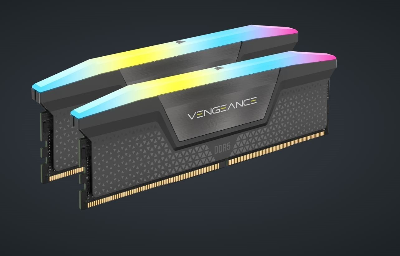 Corsair Vengeance RGB 32GB (2x16GB) DDR5 Dram 6400MT/s CL36 Memory KitRGB 32GB (2x16GB) DDR5 Dram 6400MT/s CL36 Memory Kit
