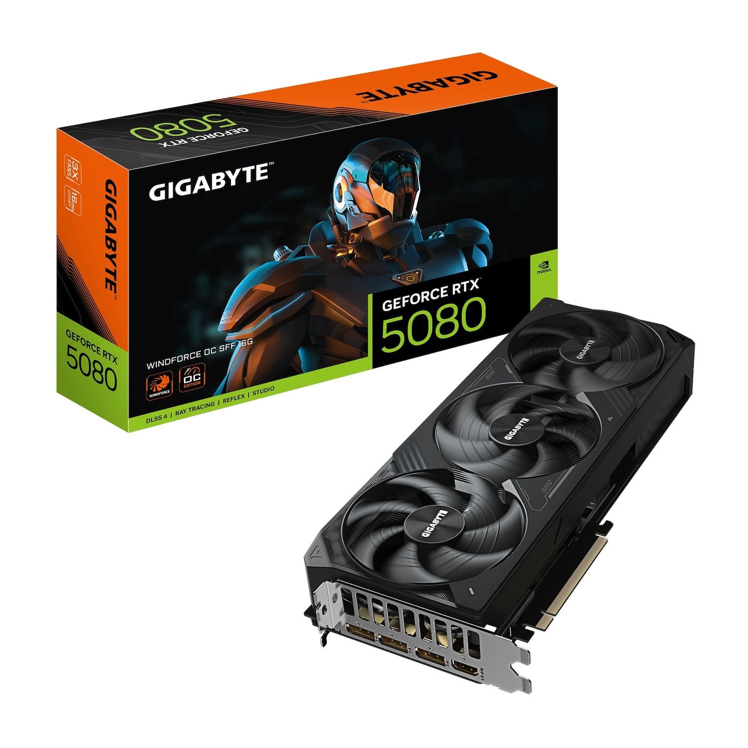 Gigabyte Gv-N5080wf3oc-16Gd. GeForce RTX™ 5080, Cuda 10752, 16 GB. GDDR7, Pci-E 5.0, 850W, Hdmi 2.1B X1