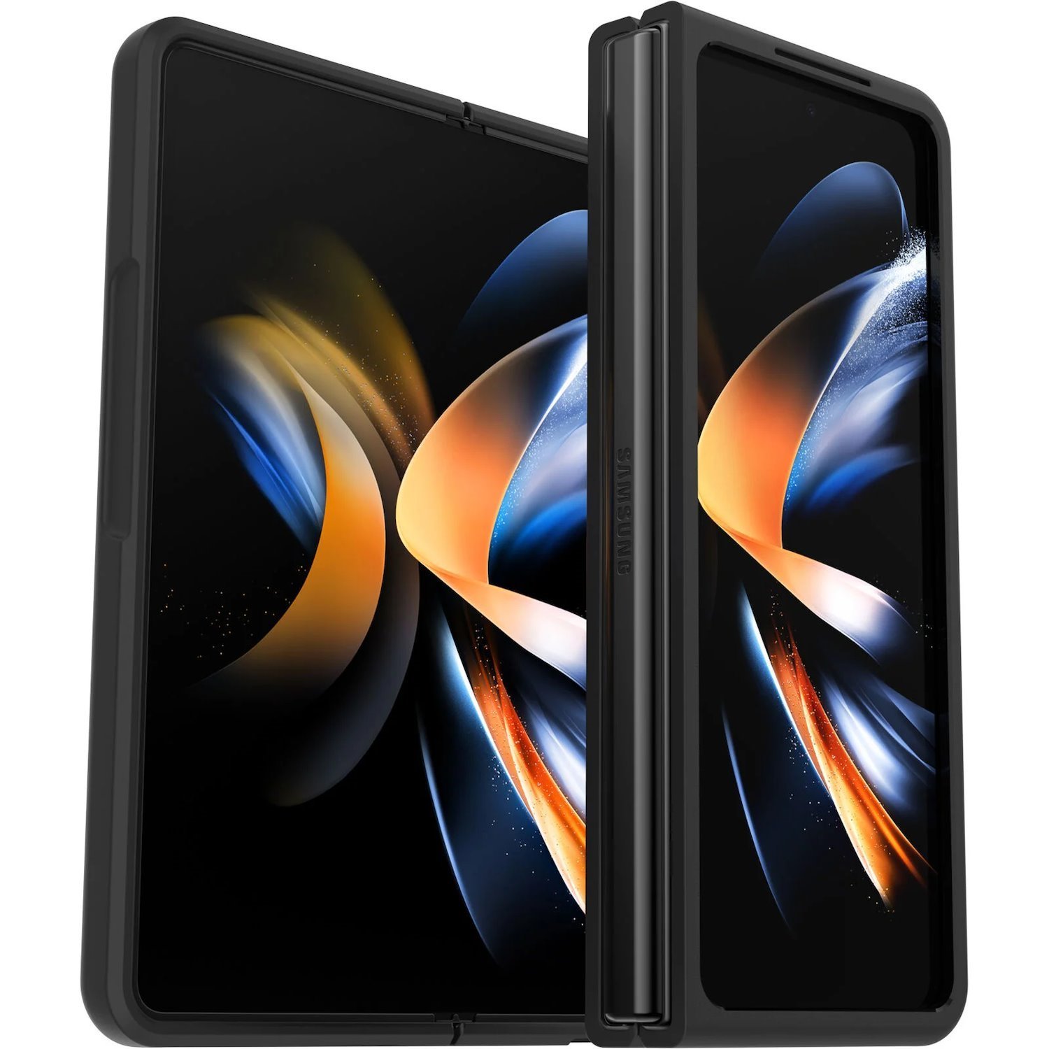 OtterBox Thin Flex Samsung Galaxy Z Fold4 5G (7.6') Case Black - (77-90461), Antimicrobial, Drop+ Military Standard, Raised Edges,Hard Case,Soft Edges
