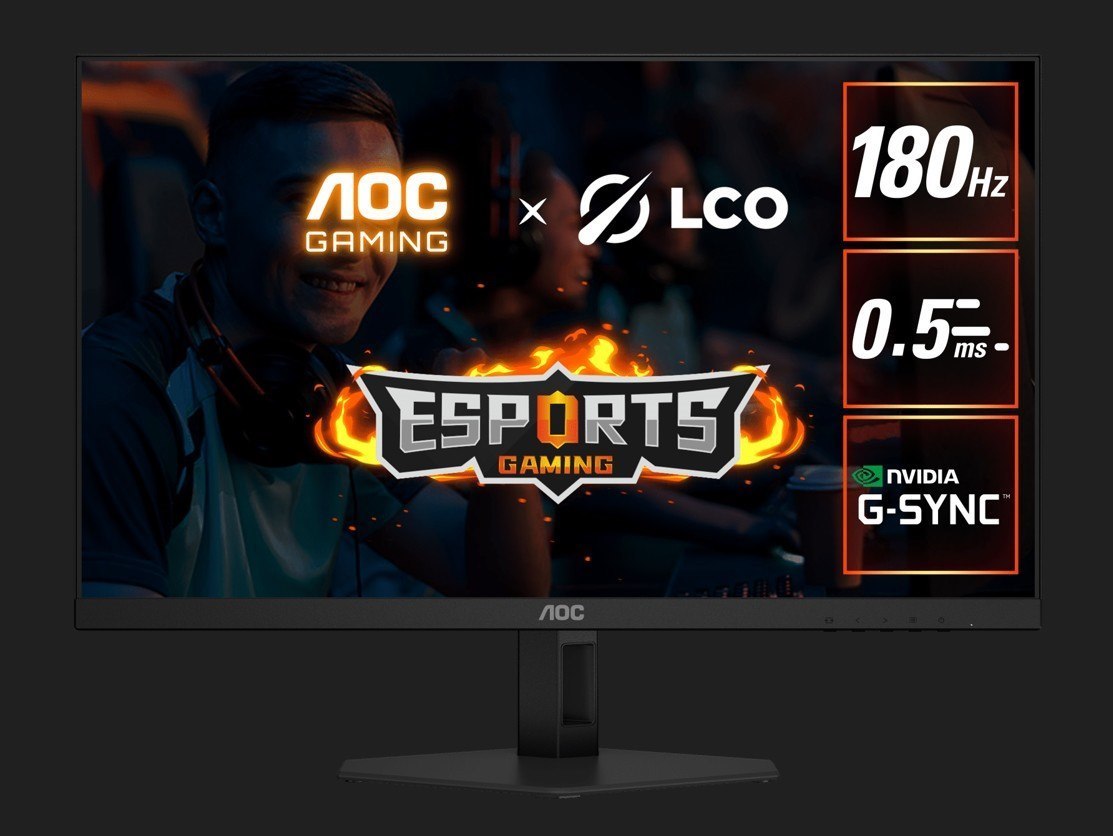 Aoc 27" (16:9) QHD Ips, 0.5MS, 180HZ, Adaptive SYNC, Hdmi, DP, 3YR