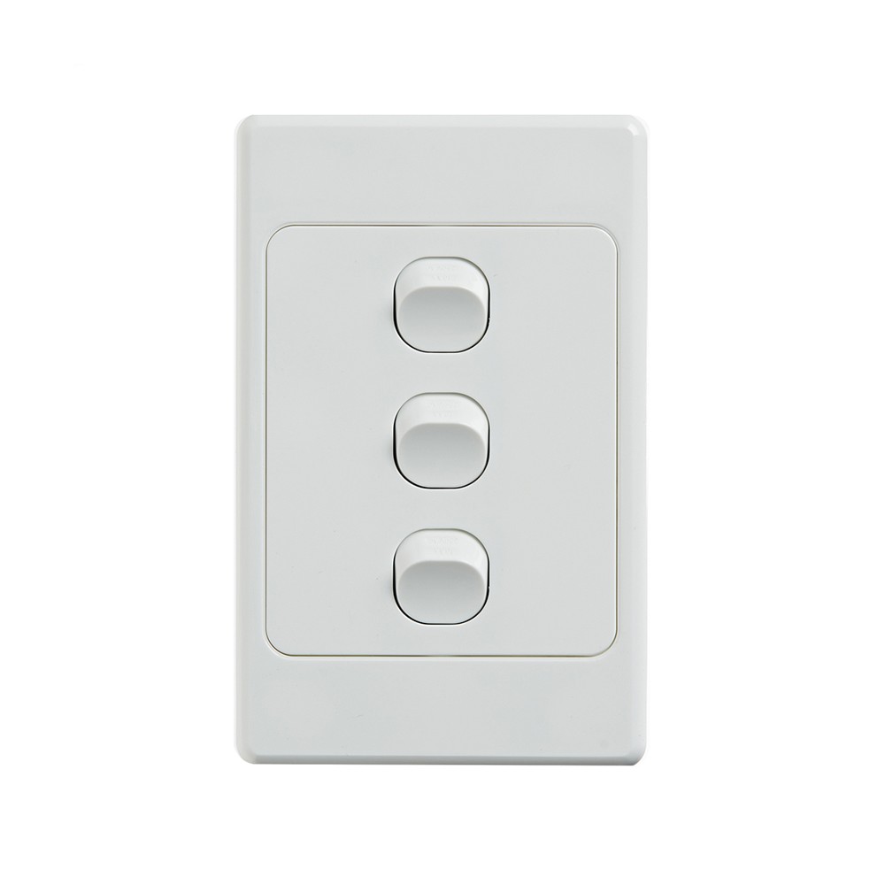 4Cabling 4C | Ultima 3 Gang Switch 250V 16Ax - Vertical