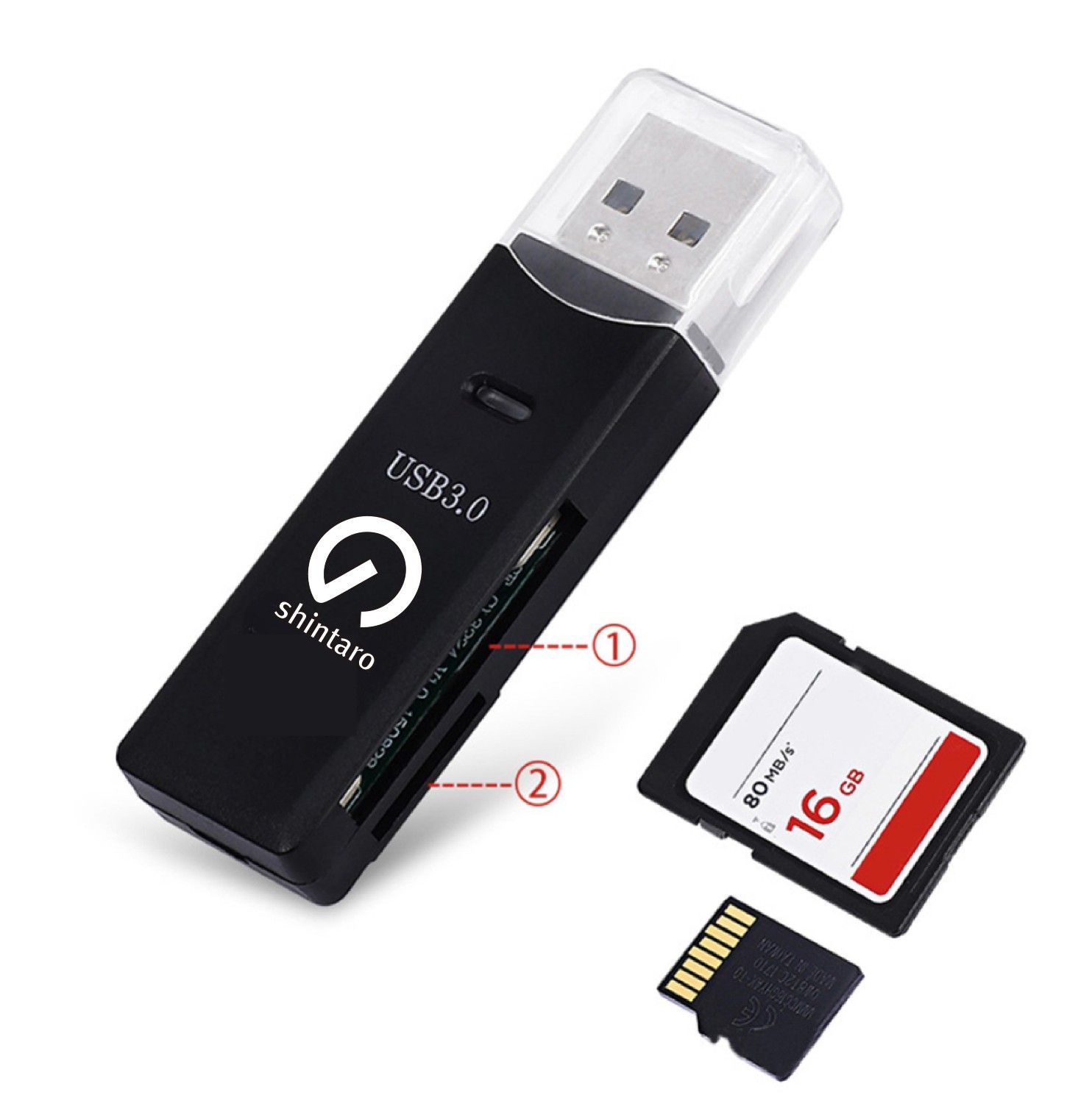 Shintaro Shsdcru3 Usb 3.0 SD/Mini SD Portable Card Reader