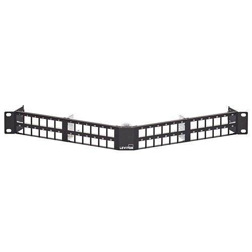 Leviton | E2xhd 1Ru High-Density Universal Angled Panel