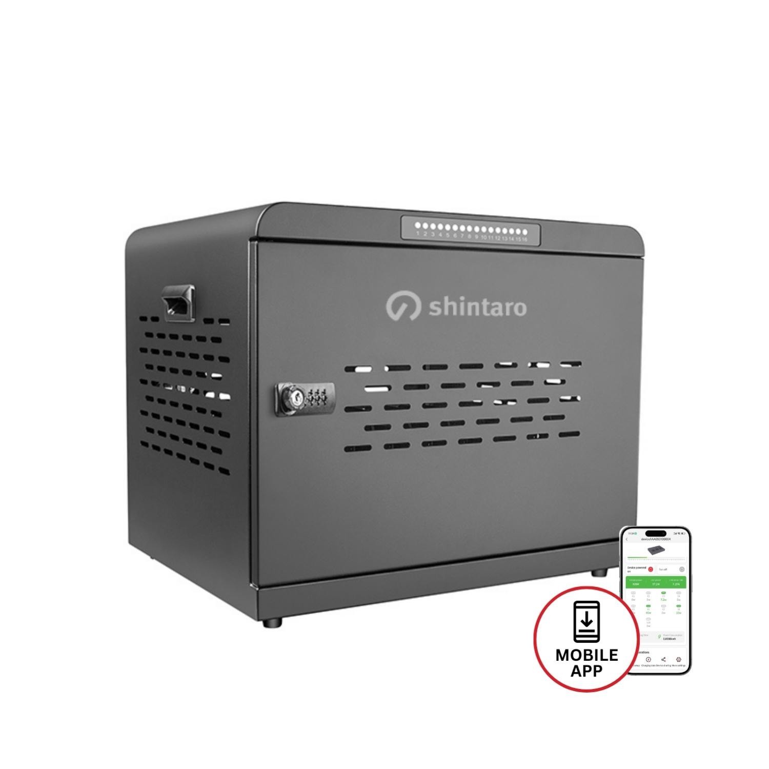 Shintaro 16-Port Usb-C PD 3.0 1000W Charging Cabinet