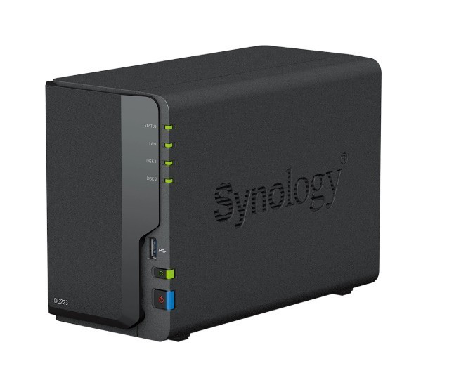 Synology 2-Bay Nas (No Disk) Realtek 4-Core, 2GB, GbE(2), Usb(3), TWR, 2YR