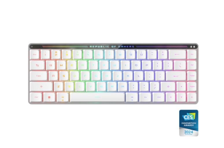 Asus Rog Falchion RX Low Profile Wireless Gaming Keyboard, Tri-Mode Connection, Rog Omni Receiver, Intuitive Control