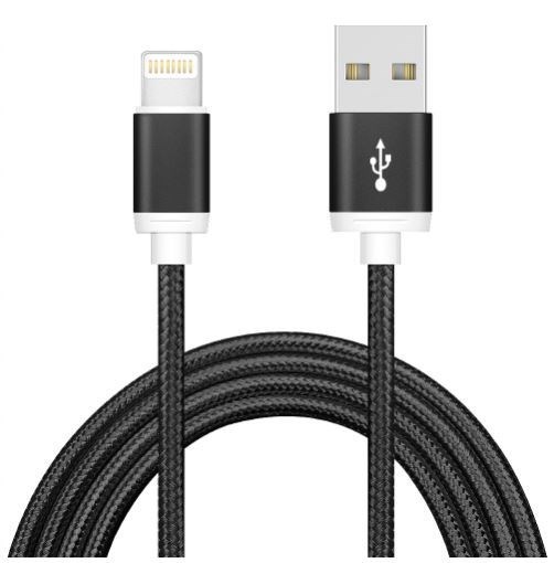 Astrotek 1M Usb Lightning Data SYNC Charger Black Cable For iPhone X 9 8 7S 7 Plus 6S 6 Plus 5 5S iPad Air Mini iPod