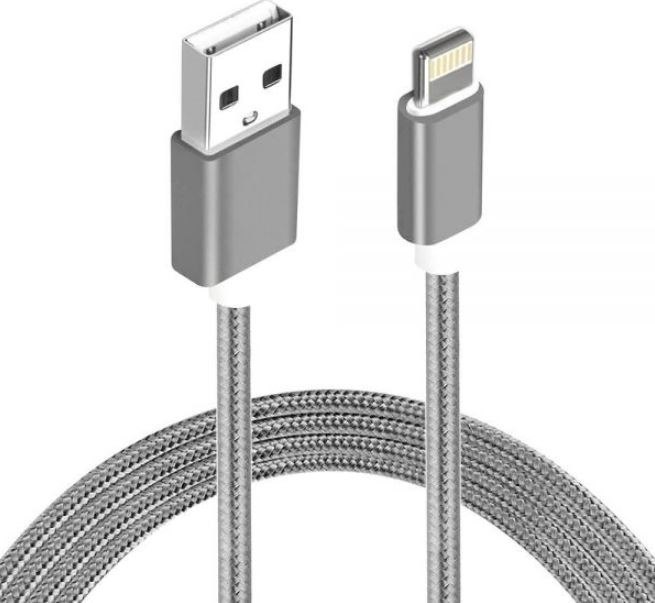 Astrotek 1M Usb Lightning Data SYNC Charger Grey White Color Cable For iPhone X 9 8 7S 7 Plus 6S 6 Plus 5 5S iPad Air Mini iPod