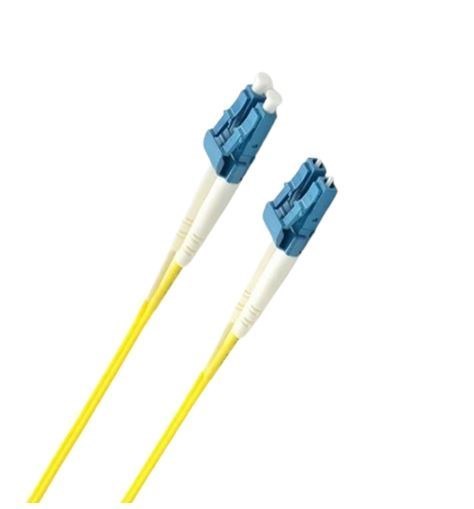 8Ware Fibre Upc LC-LC Single Mode Os2 Dual-Core Optic Duplex Armored Low Smoke Zero Halogen (LSZH) Cable Yellow 20M