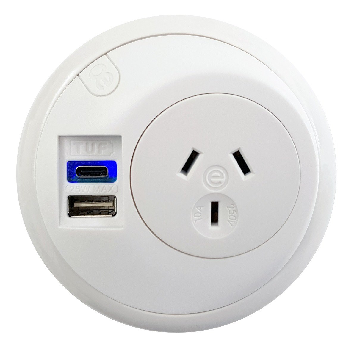 4Cabling Oe Elsafe PixelTUF 1X Gpo And Twin Usb A+C White