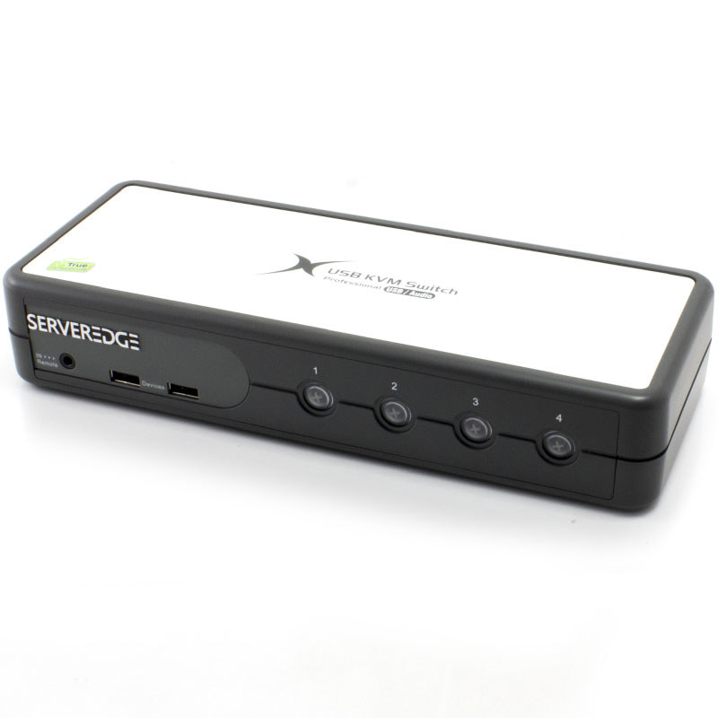 Serveredge 4-Port Usb / Vga Desktop KVM Switch With Audio & Usb Hub2.0 - Includes Cables