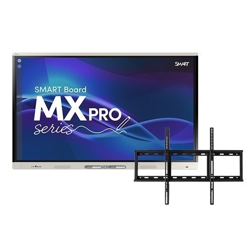 Smart Board MX086-V5 Pro Ifp With Iq 5Y Assure And Wm-Sbid-200 Wall Mount Bundle