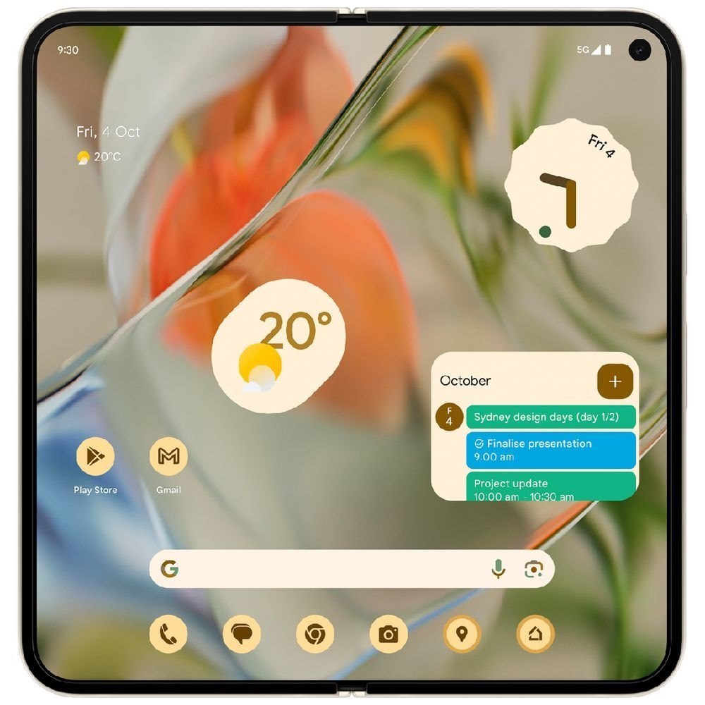 Google Pixel 9 Pro Fold 256GB - Porcelain (Ga05798-Us)*Au Stock*, 8.0', Oled, 120Hz, 16GB/256GB, 48MP/10MP, Single + Esim, 4650mAh, 2 Years Warranty