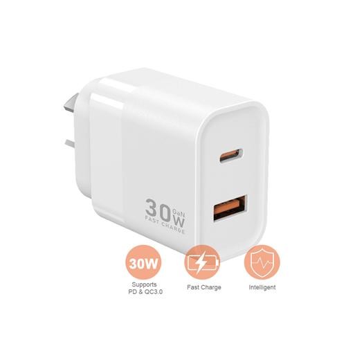 Sansai 30W Usb-A + C GaN Wall Charger
