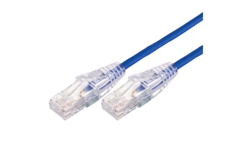 Comsol 1M RJ45 Cat 6A Ultra Thin Patch Cable - Blue