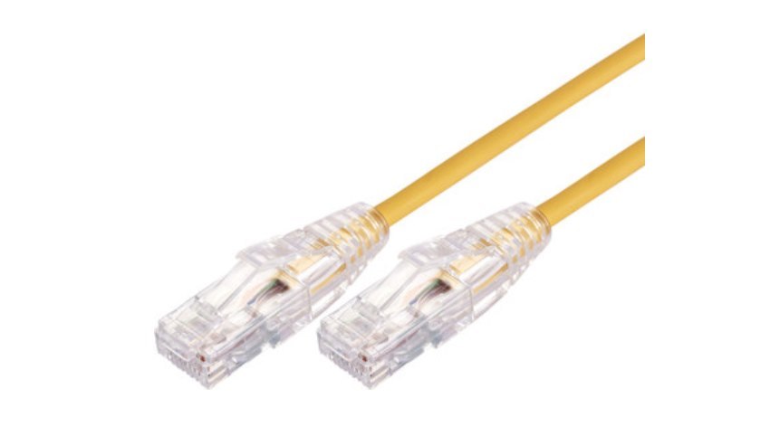 Comsol 1M RJ45 Cat 6A Ultra Thin Patch Cable - Yellow