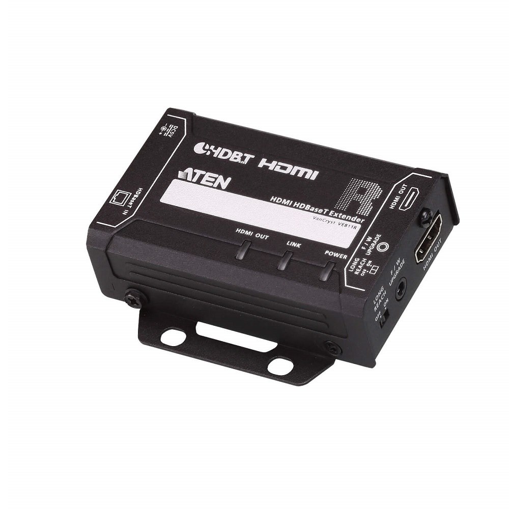 Aten Small Form Hdmi HDBaseT Extender - (4K@70m/100m Over Cat 6A, 1080P@100M). HDBaseT Anti-Jamming, Long Reach Mode Up To 150M @ 1080P