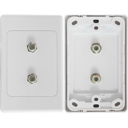 Digitek Double F-Type Coaxial Wall Plate