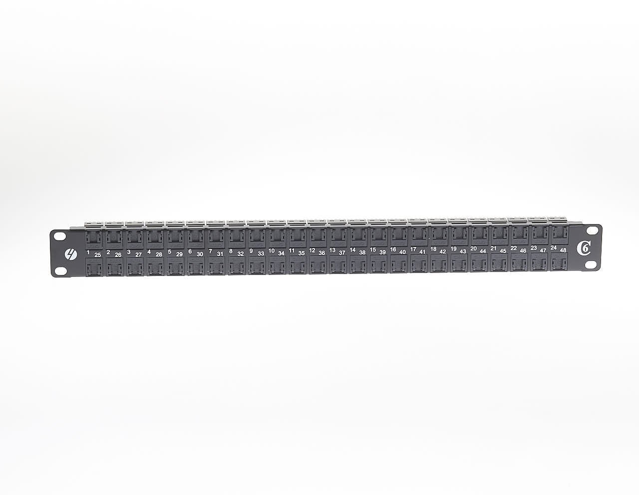 4Cabling 1Ru 48 Port Cat 6 Universal Termination Patch Panel