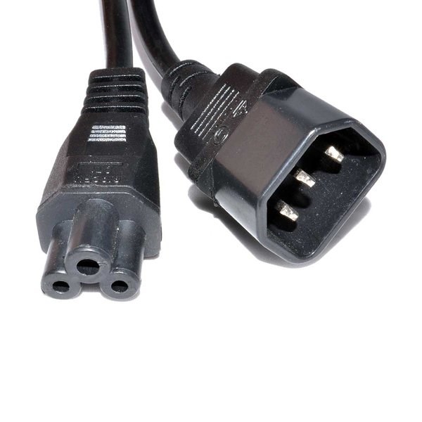 4Cabling 2M Iec C14 To C5 Power Cord: Black