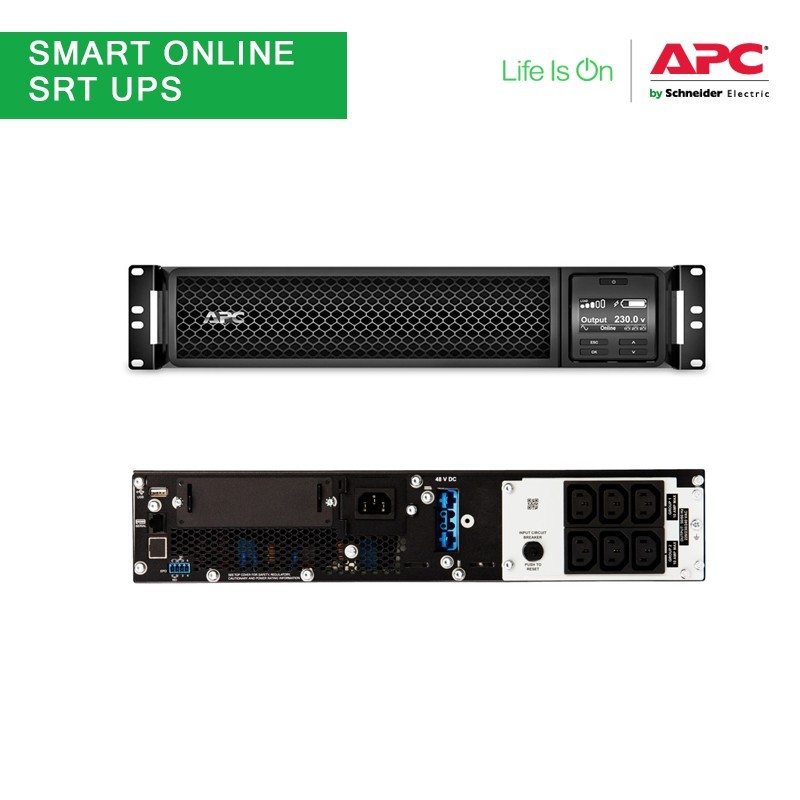 SRT1000RMXLI - APC Smart-UPS OnLine 1kVA/1kW, 2RU Rackmount, 10A C14 inlet, 6xC13 IEC outlets, Includes + 1000VA UPS + SRTRK4 Rail Kit to Rack Mount UPS + 3 Years Parts Warranty
