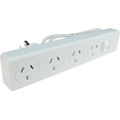 Jackson 4 Way Surge Protected Powerboard W/ Master Switch