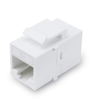 Serveredge Universal Cat6A Utp RJ45 Modular Keystone Coupler - White