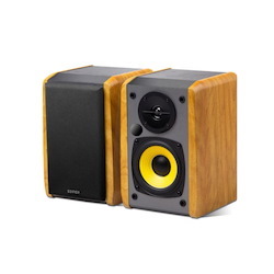 Edifier R1010BT - 2.0 Lifestyle Bookshelf Bluetooth Studio Speakers Black - 3.5MM AUX/RCA/BT/Connects 2 Bluetooth devices/Built-in Amplifier Brown
