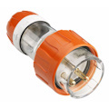 56P332-EO Clipsal Straight Plug IP66, 250V 32A - 3 Round Pins, Electric Orange