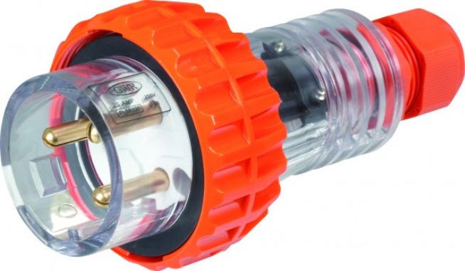 32Amp Captive Plug  3 ROUND PIN 32AMP STRAIGHT PLUG IP66 RATED 