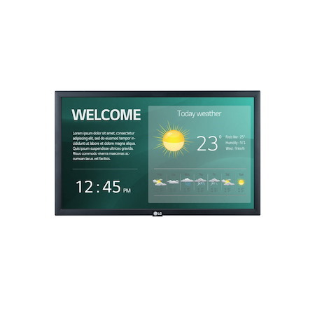 LG Digital Signage (Sm5ke) 22" FHD Led, 250Nits, Hdmi, Usb 2.0, Lan, Web O/S, 16/7, 3YR