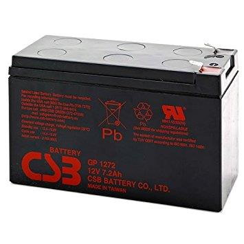 GP1272 - CSB Battery 12V 7.2AH GP Series (5 Years Design Life General Purpose) F1 or F2 Top Terminal Battery, 1 Year Warranty 