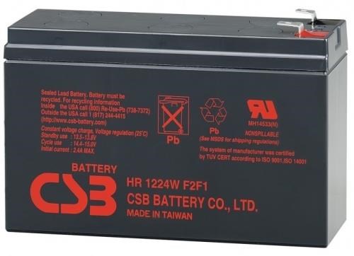 HR1224 - CSB Battery 12V 24W 5AH HR / HC Series (High Rate Discharge) F1 or F2 Top Terminal Battery, 1 Year Warranty 