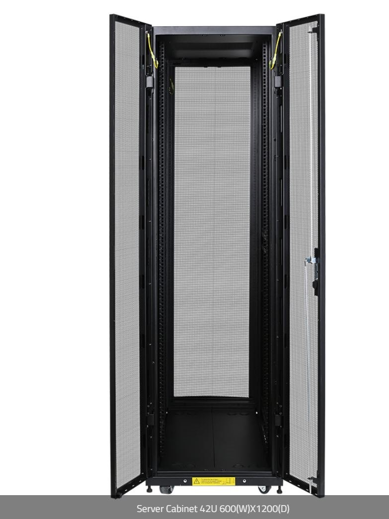 SCB0342U612C - Shark Rack Server Cabinet 42RU, 600W x 1200D Black 
