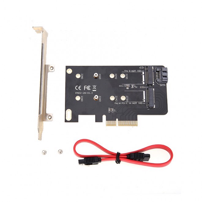 Buy Simplecom Ec412 Dual M.2 (B Key And M Key) To Pci-E X4 And Sata 6G ...