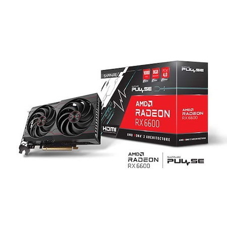 Sapphire Pulse Amd Radeon RX 6600 Gaming Graphics Card 8GB GDDR6, Amd Rdna 2, Hdmi/Dp