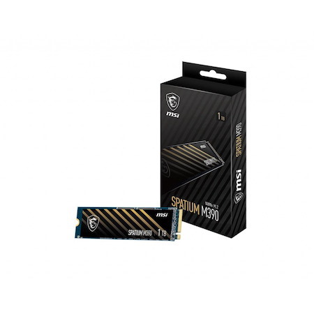 Msi Spatium M390 NVMe M.2 SSD 1TB, 3300 MB/s Read, 3000 MB/s Write, Pci-E 3.0, 400 TBW, 5 Year Warranty