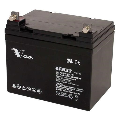 Vision Battery 6FM33-X 12V 33 Ah FM Series (10 Year Design Life)