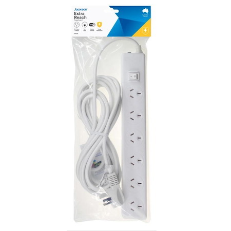 Jackson 6 Outlet Switched Power Board With 5M Lead