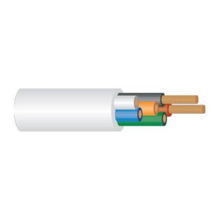 Radum 6 Core Security Cable 14/0.20MM - 300M - White