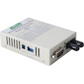 Alloy SCR460ST-1 RS-232/422/485 Serial DB-9 To Multimode Fibre Converter. Max. Range 2Km