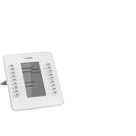 Snom D7W Expansion Module Usb For D785, D765, D745, D735, D725, D717 & D715, White, 18 Freely Programmable, Coloured Led Buttons